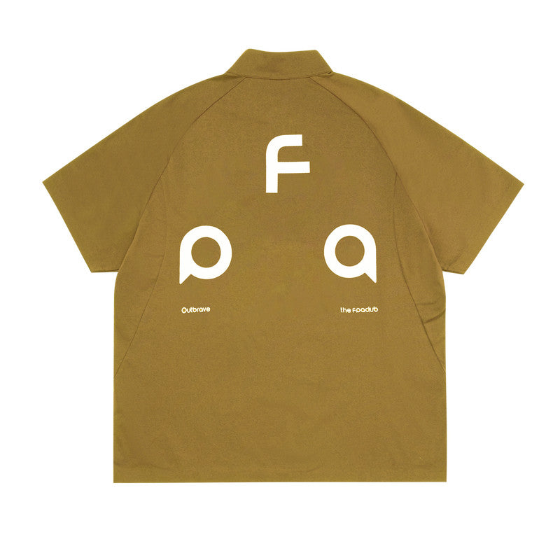 FPA Quick-Dry Cooling UPF50+ Sun Protection Short Sleeve Summer Half-Zip Half-Turtleneck Couple's National Trend Sports T-Shirt