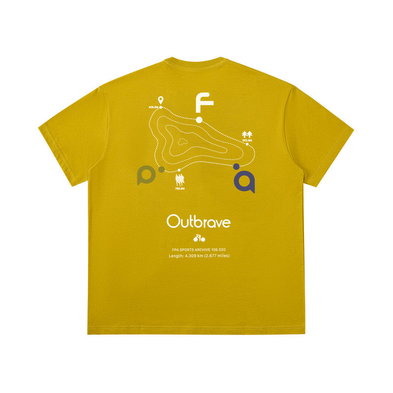 FPA Quick-Dry Cool-Touch 7A Antibacterial Sports Short Sleeve T-Shirt, Chinese Street Style Trendy Summer Loose Heavyweight Couple Half Sleeve Tee