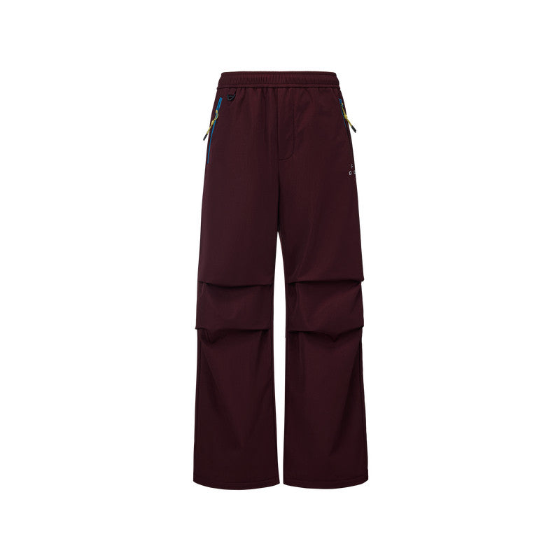 FPA Outdoor Color-Block Waterproof Zipper Thickened All-Season Paratrooper Pants, Spring/Autumn Athletic Straight-Leg Casual Pants for Men