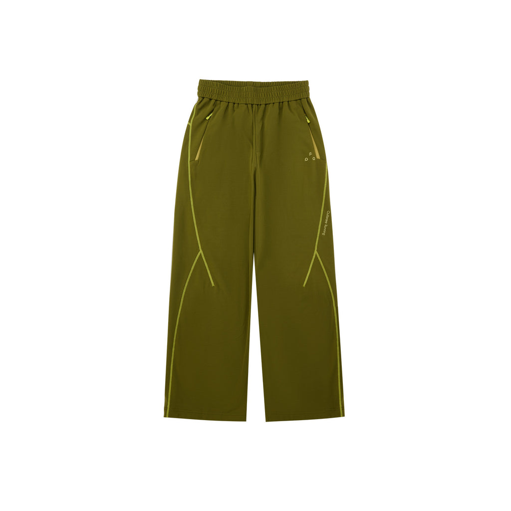 FPA Outdoor Sports Contrast Color Textured Plaid Straight-Leg Casual Pants for Couples, Relaxed Fit