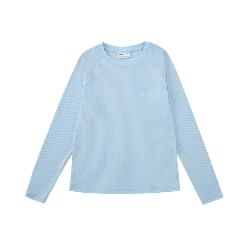 FPA Cotton Small Logo Basic Long Sleeve Tee 2026 New Outdoor Sports Crew Neck Spring/Fall Casual T-Shirt for Women
