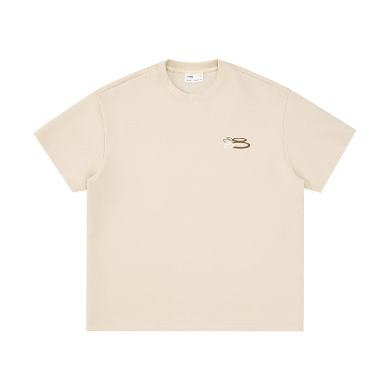 FPA Colorful Logo Short Sleeve T-Shirt - Chinese Streetwear Trend, Heavyweight, Loose Fit, Summer, Crew Neck, Couple Style, Black