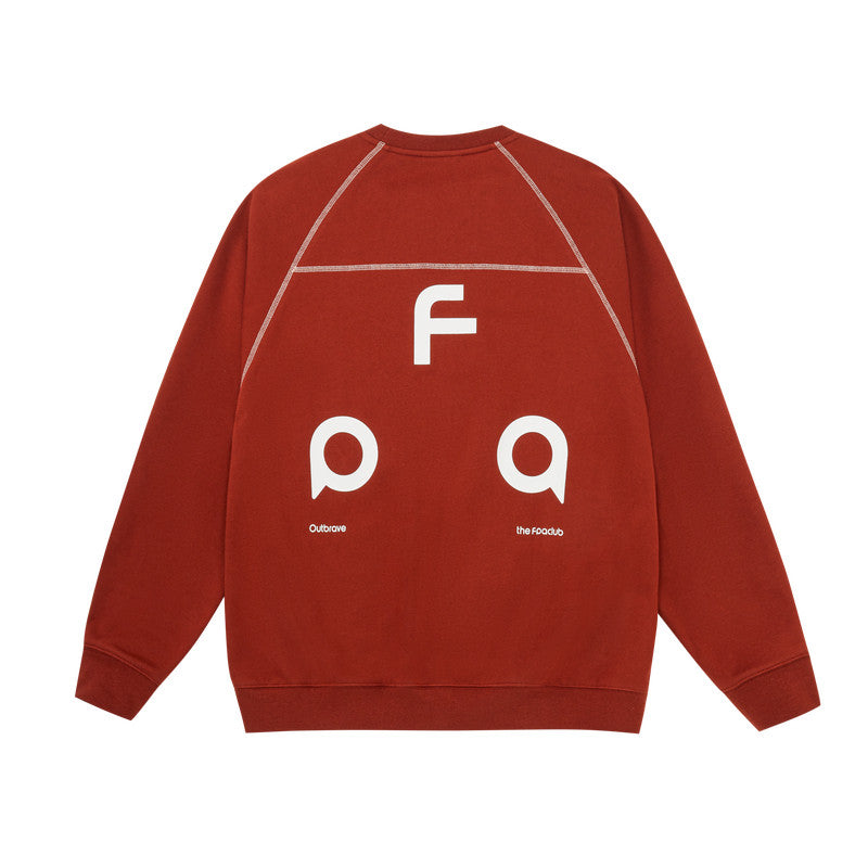 FPA Warm Fleece Crew Neck Sweatshirt – Spring/Autumn Heavyweight Couple's Casual Pullover Top for Men