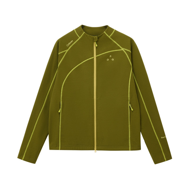 FPA Color-Block Textured Hiking Jacket - Spring Lightweight Outdoor Long-Sleeve Casual Cardigan for Men and Women