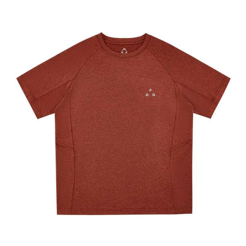 FPA Sports Basic Logo Print Short Sleeve T-Shirt for Men - Summer Outdoor Fitness Running, Comfortable Casual Crew Neck