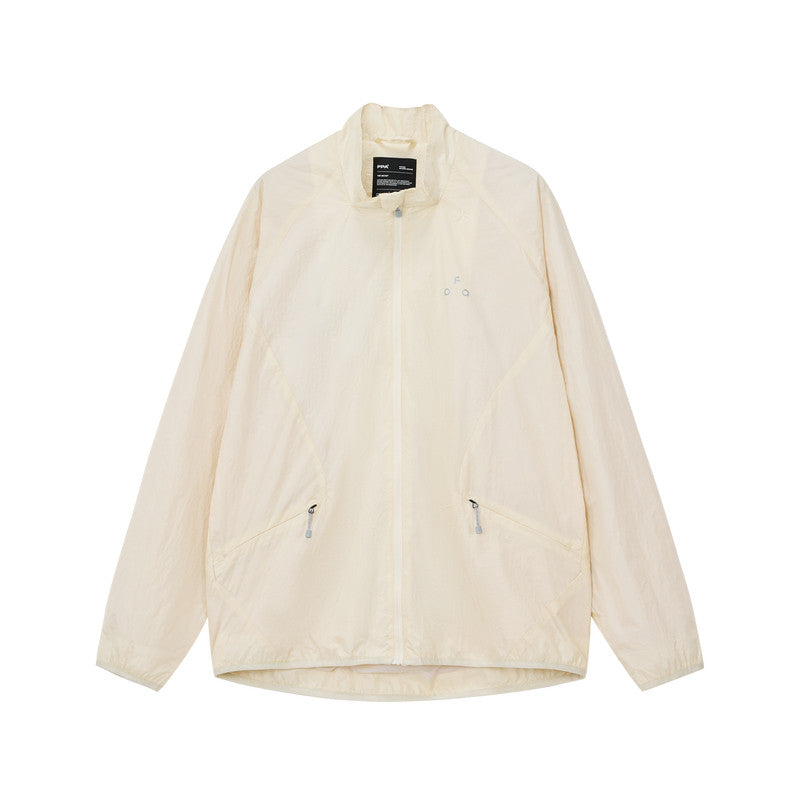 FPA Structured Triangle Print Jacket – Spring Casual Unisex Stand Collar Loose Lightweight Outdoor Sports Jacket