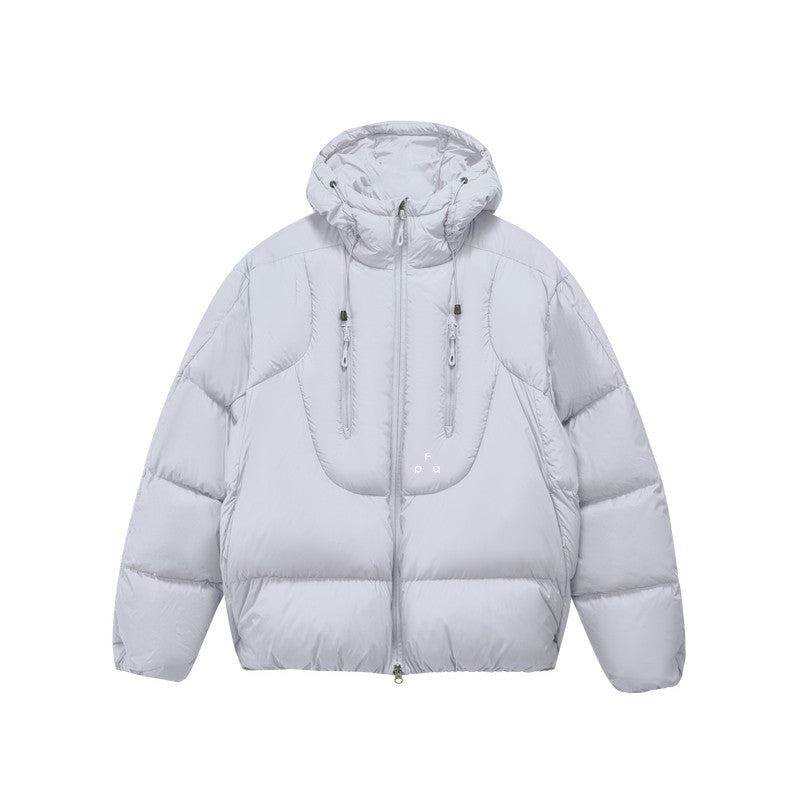 FPA Double-Zip Hooded Structured Down Jacket Winter Outdoor Sports Thick Warm Couple Coat