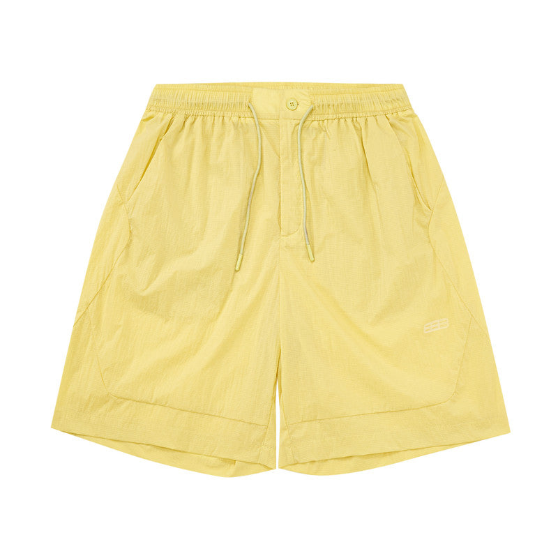 FPA Moisture-Wicking Sun-Protection Wrinkle Texture Plaid Shorts Summer National Trend Lightweight Pants