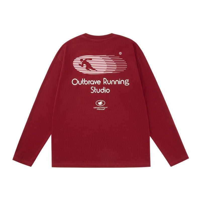 FPA Quick-Dry 7A Antibacterial Anti-Mite Sports Long Sleeve T-Shirt, Chinese Streetwear American Loose Round Neck Couple Outdoor Autumn T-Shirt