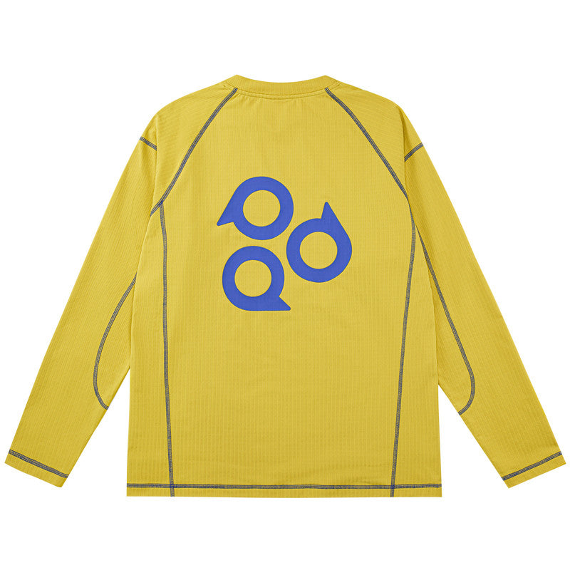 FPA Moisture-Wicking Color-Block Stitch Long-Sleeve T-Shirt, Chinese Trend High-End Design Crew Neck Couple Spring/Autumn T-Shirt