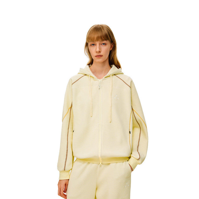 FPA Waffle Fleece Color-Block Women's Pants - Autumn Straight-Leg Relaxed Textured Lounge Pants