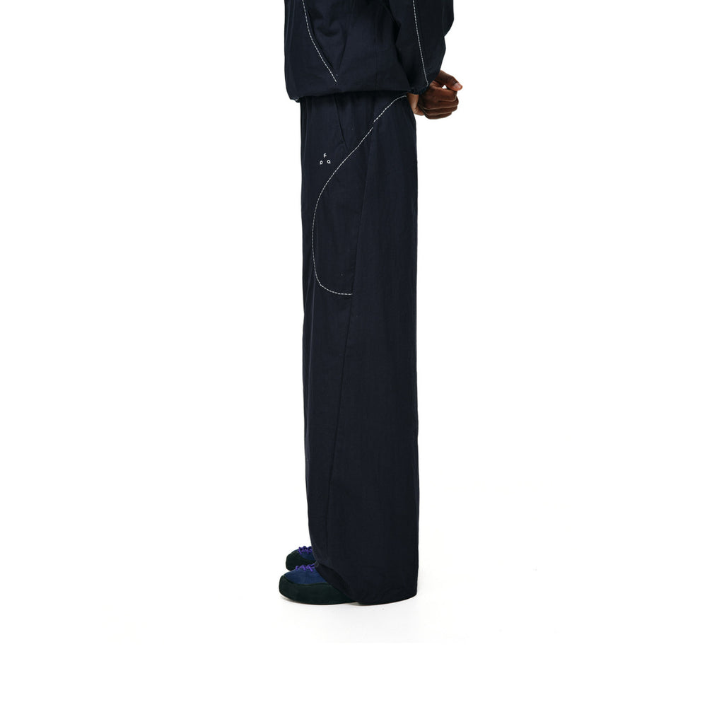 FPA Rice Grain Stitch Contrast Cotton-Nylon Curved-Line Trousers 2026 New Fall Loose Wide-Leg Casual Pants