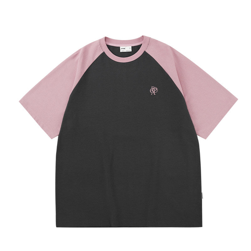 FPA Raglan Sleeve Embroidered Short-Sleeve Crew Neck Casual T-Shirt for Men – Summer Unisex Streetwear