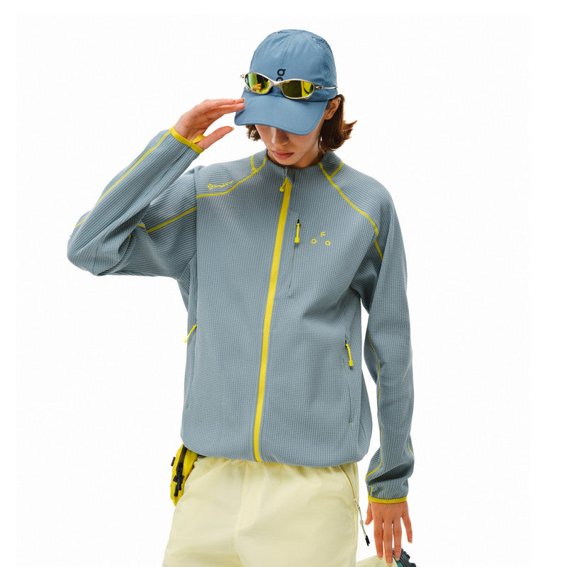 FPA Color-Block Contrast Stitch Jacket for Spring and Autumn, American Retro Zip-Up Long-Sleeve Unisex