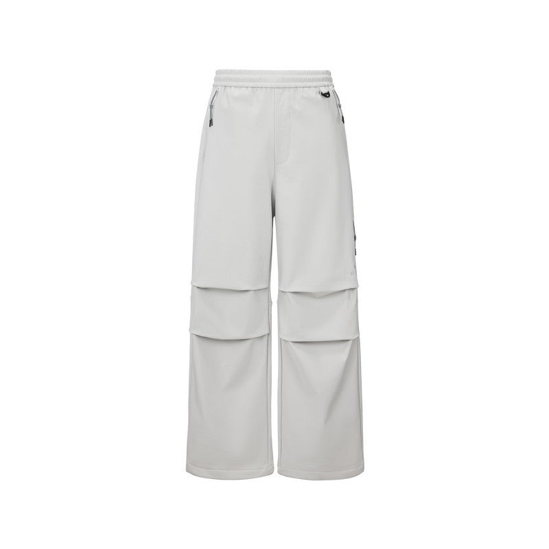 FPA Lightweight Windproof Water-Resistant Zip Pants for Outdoor Autumn Sports Loose Paratrooper Pants