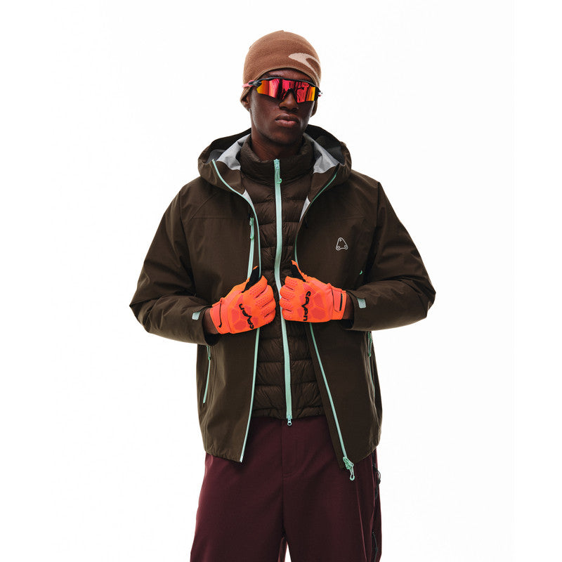 FPA Three-in-One Down-Lined Color-Block Hardshell Jacket for Men and Women, Autumn/Winter Outdoor Sports Warm Windbreaker