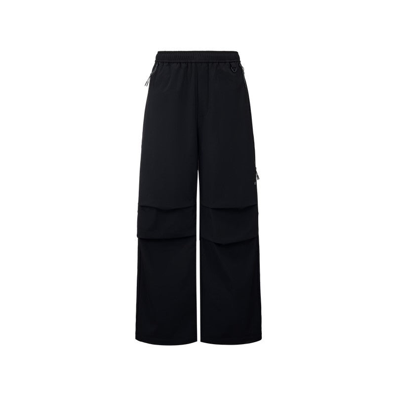 FPA Lightweight Windproof Water-Resistant Zip Pants for Outdoor Autumn Sports Loose Paratrooper Pants