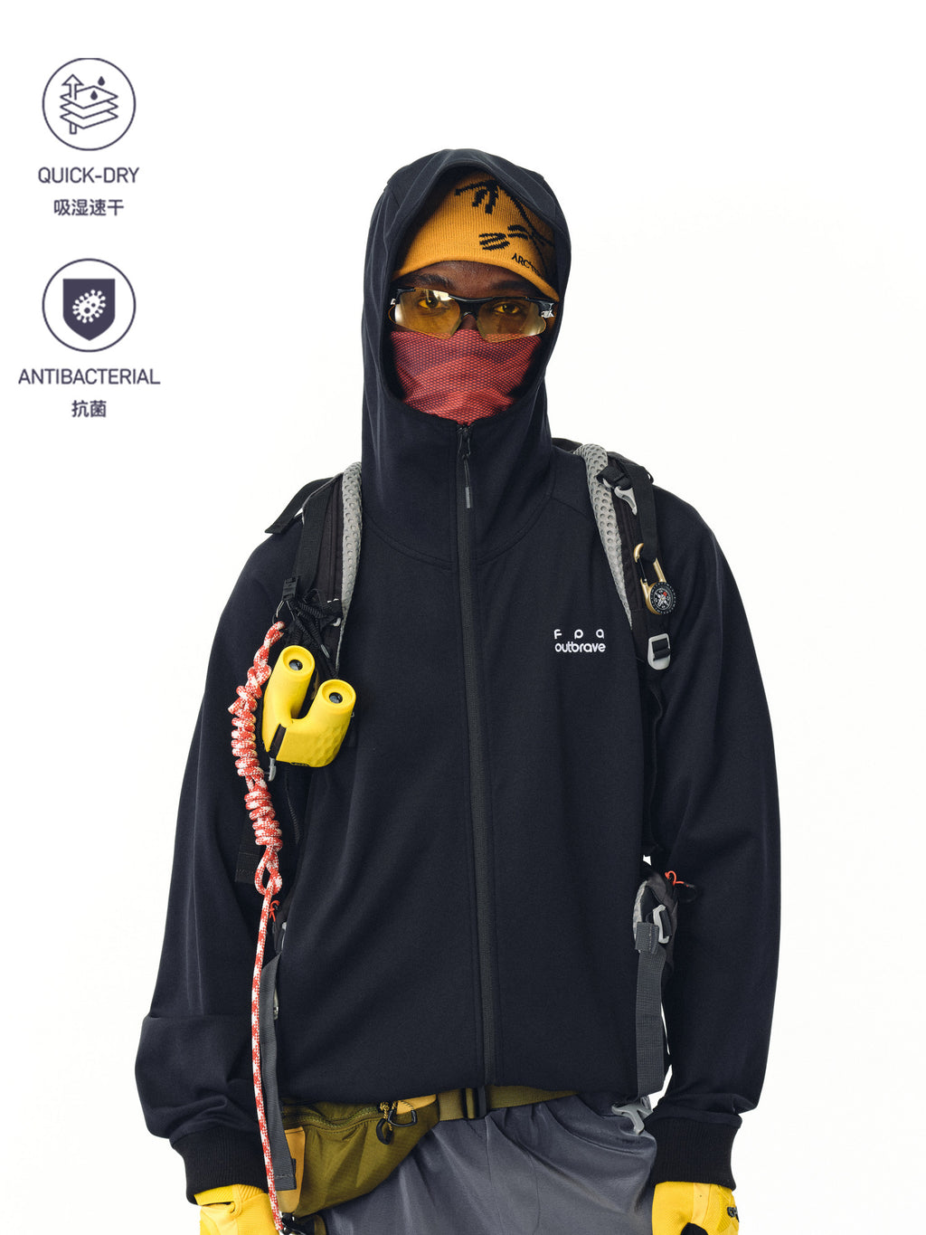 FPA Outdoor Breathable Hooded Cardigan Jacket - American Streetwear Unisex Casual Sports Jacket for Spring/Autumn