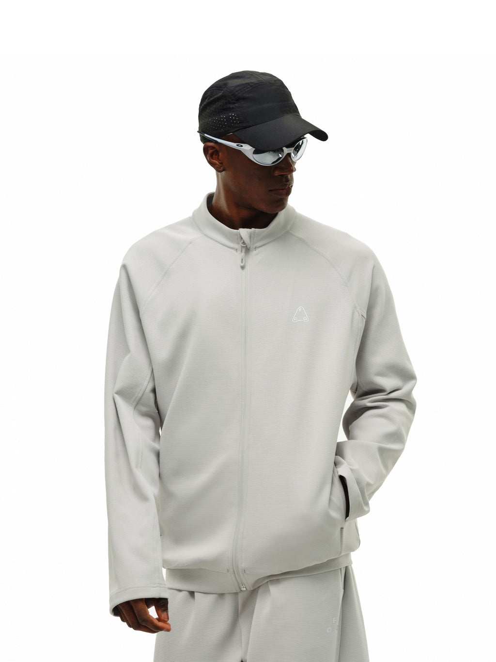 FPA Color-Block Logo Stand Collar Zip-Up Hoodie Sweatshirt for Men and Women, Casual Spring/Fall Jacket