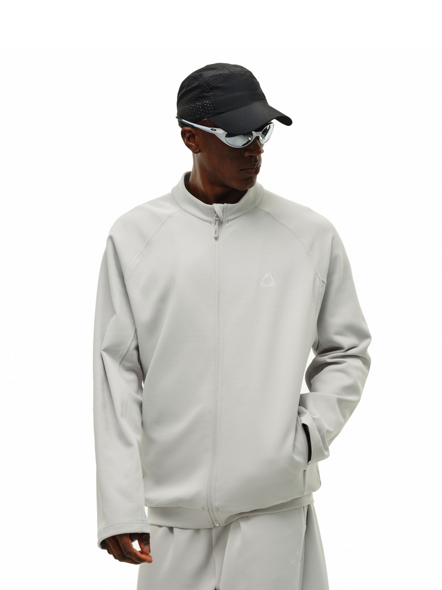 FPA Color-Block Logo Stand Collar Zip-Up Hoodie Sweatshirt for Men and Women, Casual Spring/Fall Jacket