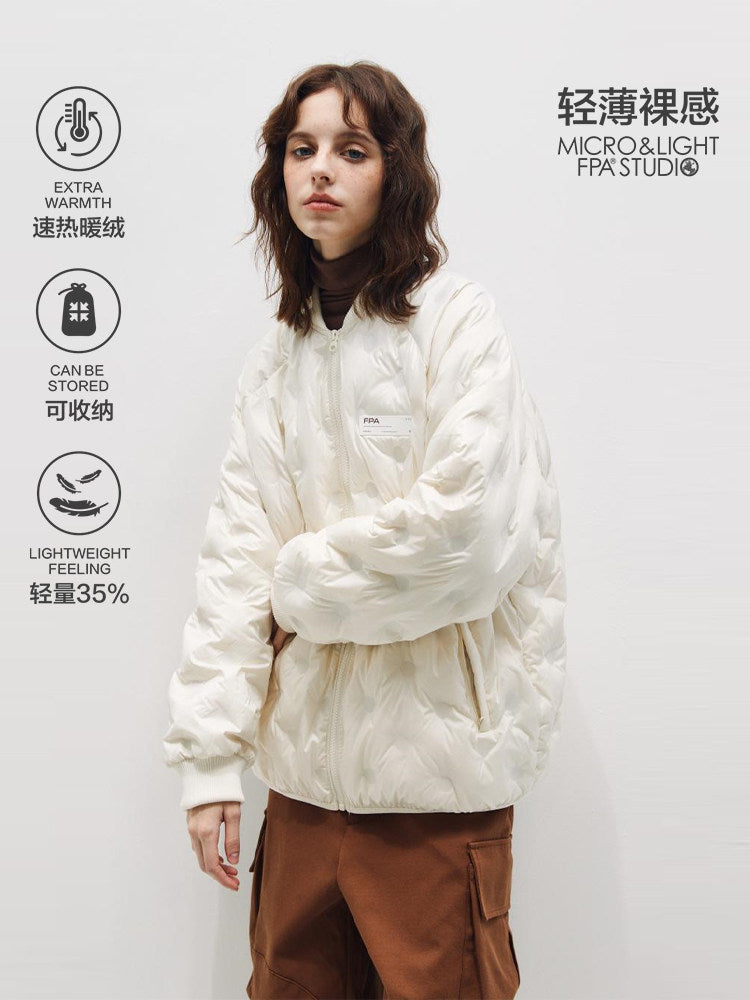 FPA Lightweight 90% White Duck Down Baseball Jacket – Chinese Streetwear Portable Down Coat