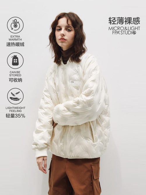 FPA Lightweight 90% White Duck Down Baseball Jacket – Chinese Streetwear Portable Down Coat