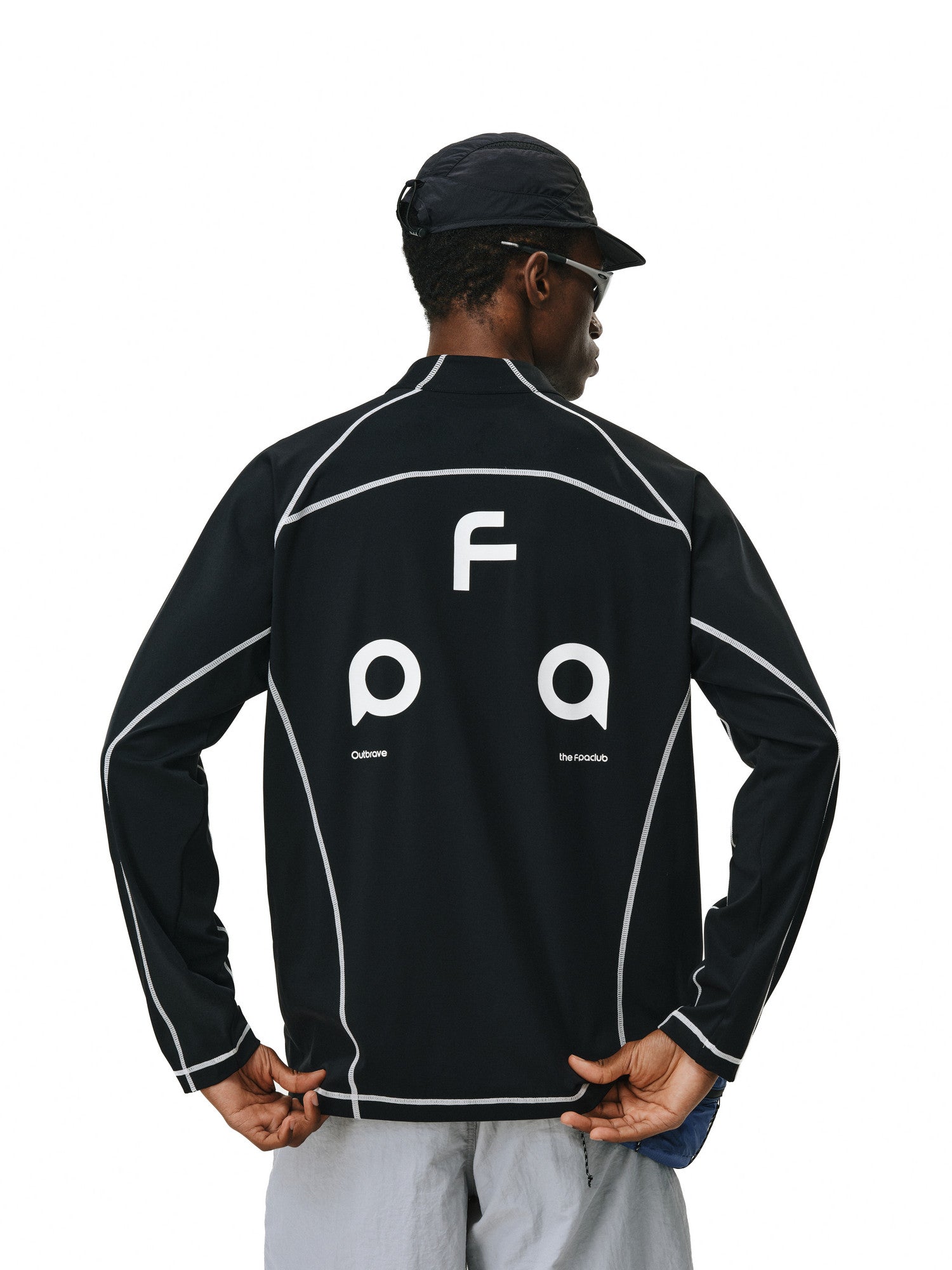 FPA Color-Block Long-Sleeve Cycling T-Shirt for Men and Women, Autumn Half-Zip Half-Turtleneck, Quick-Dry, Athletic Top