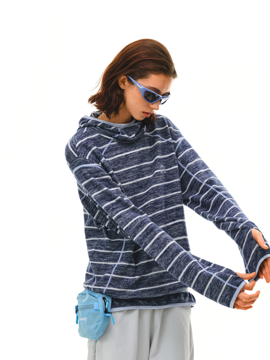 FPA Knitted Striped Hooded Sweatshirt - Spring/Fall Outdoor Sports Casual Knit Hoodie with Advanced Design