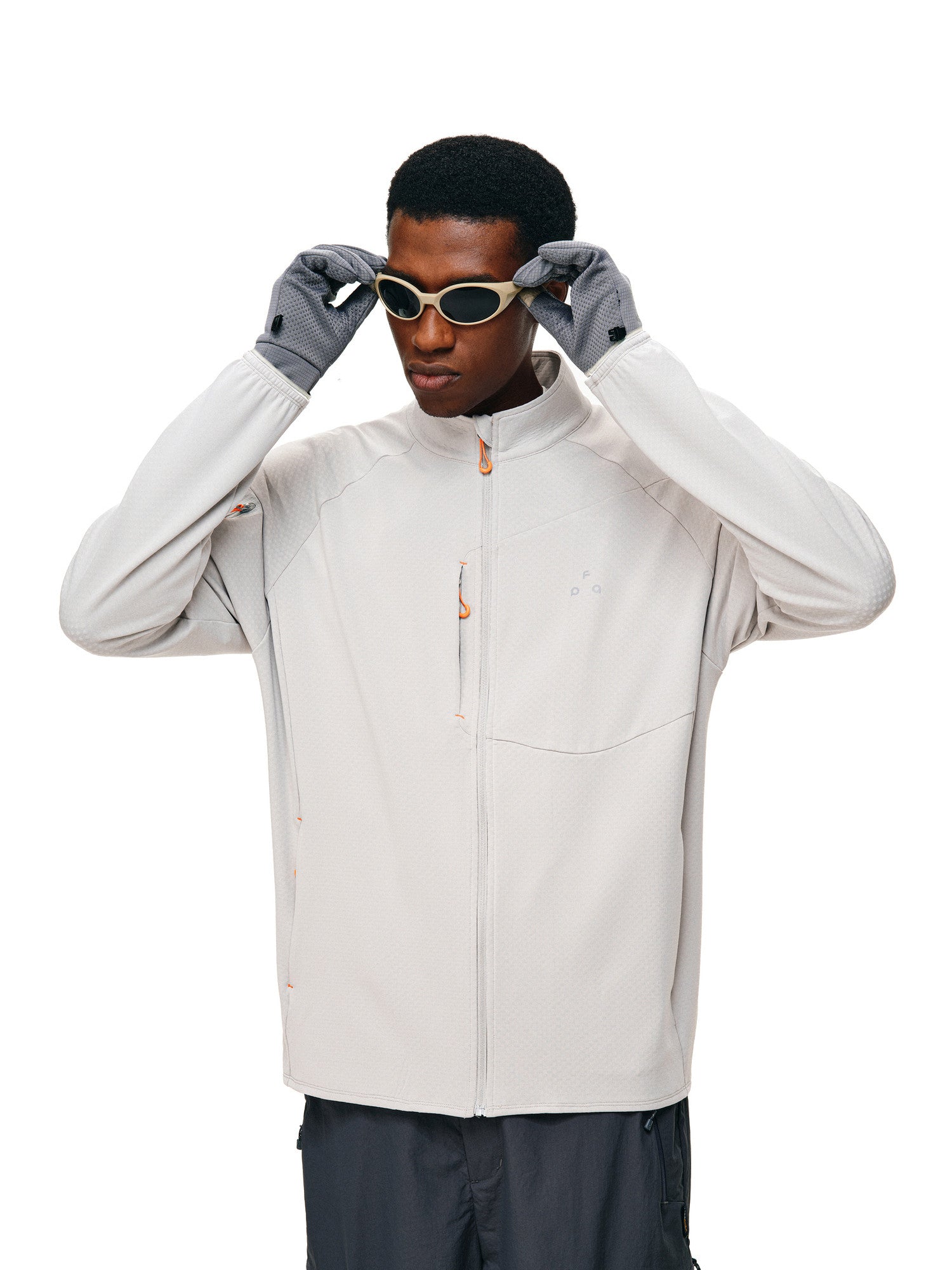 FPA Color-Block Stand Collar Jacket for Men – Outdoor Sports Casual Fall Basic Zip-Up