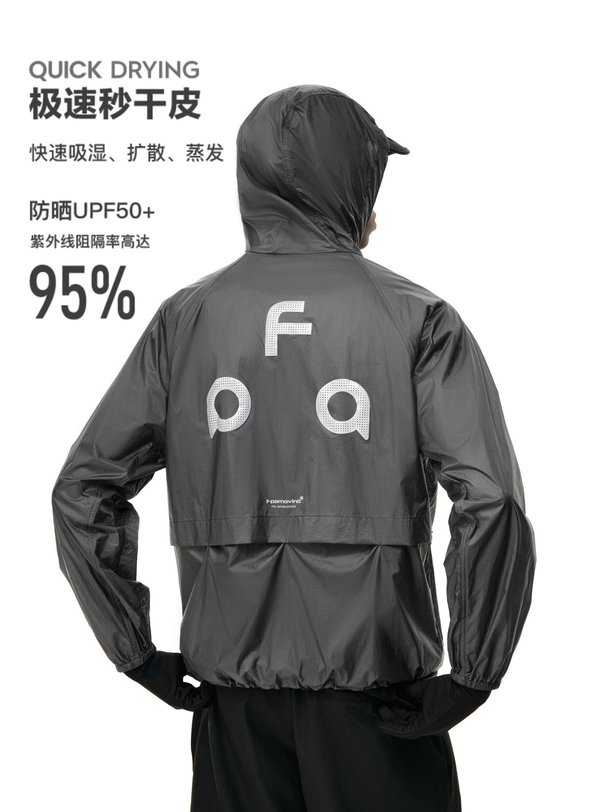 FPA Transparent Grid Perforated Sun Protection Jacket – Lightweight Hooded Casual Outdoor Coat for Men and Women