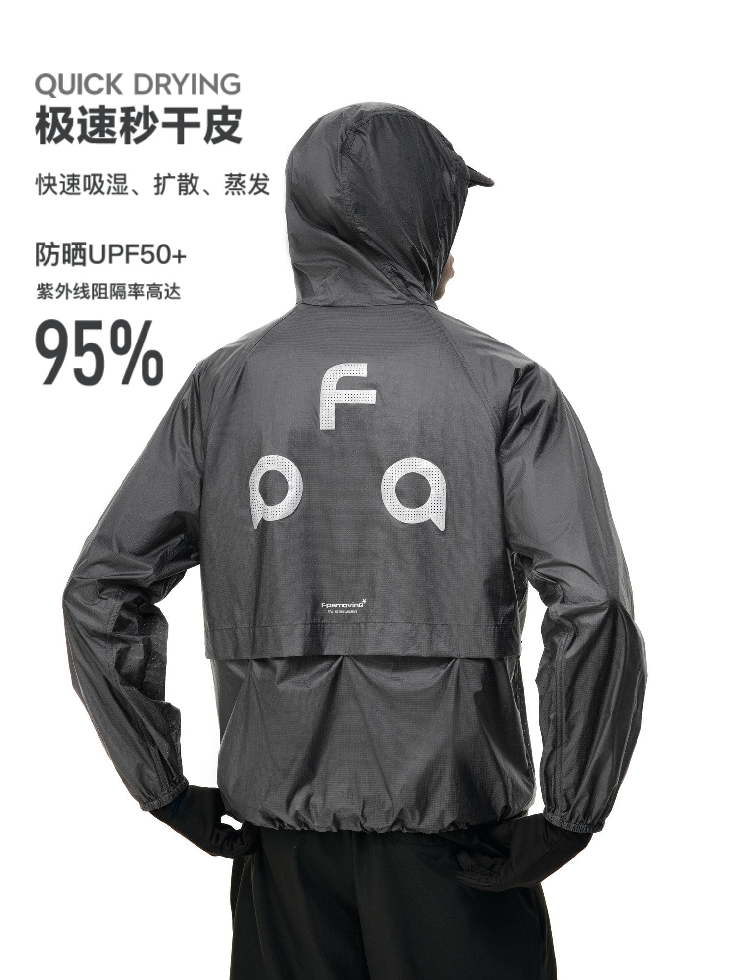 FPA Transparent Grid Perforated Sun Protection Jacket – Lightweight Hooded Casual Outdoor Coat for Men and Women