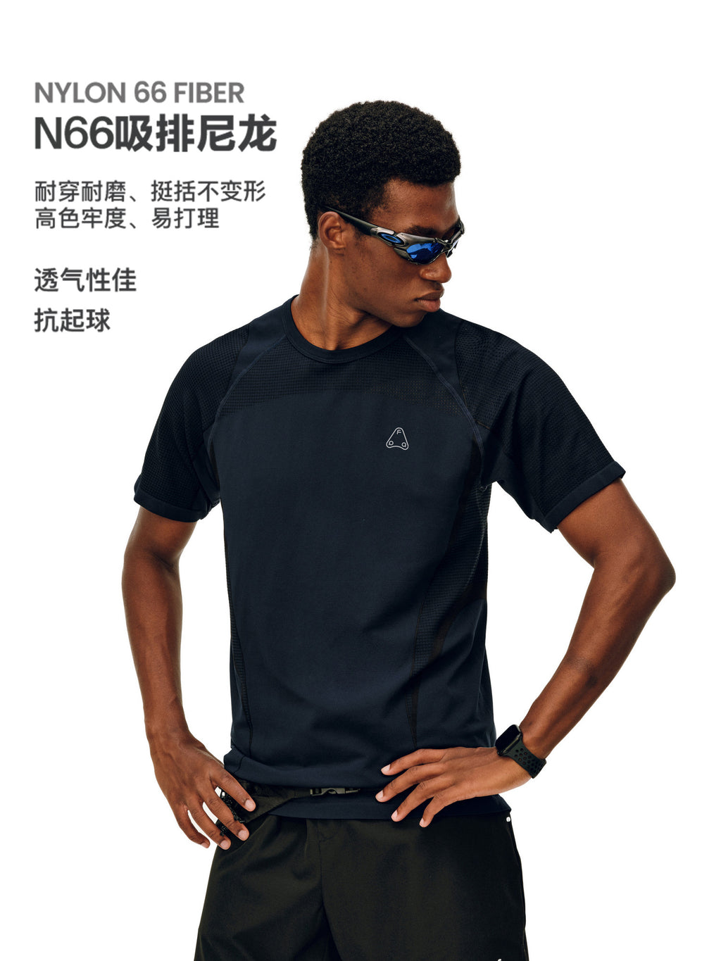 FPA Contrast Color Line Texture Knit Short Sleeve T-Shirt 2026 New Summer Style Premium Athletic Fitness Tee for Men