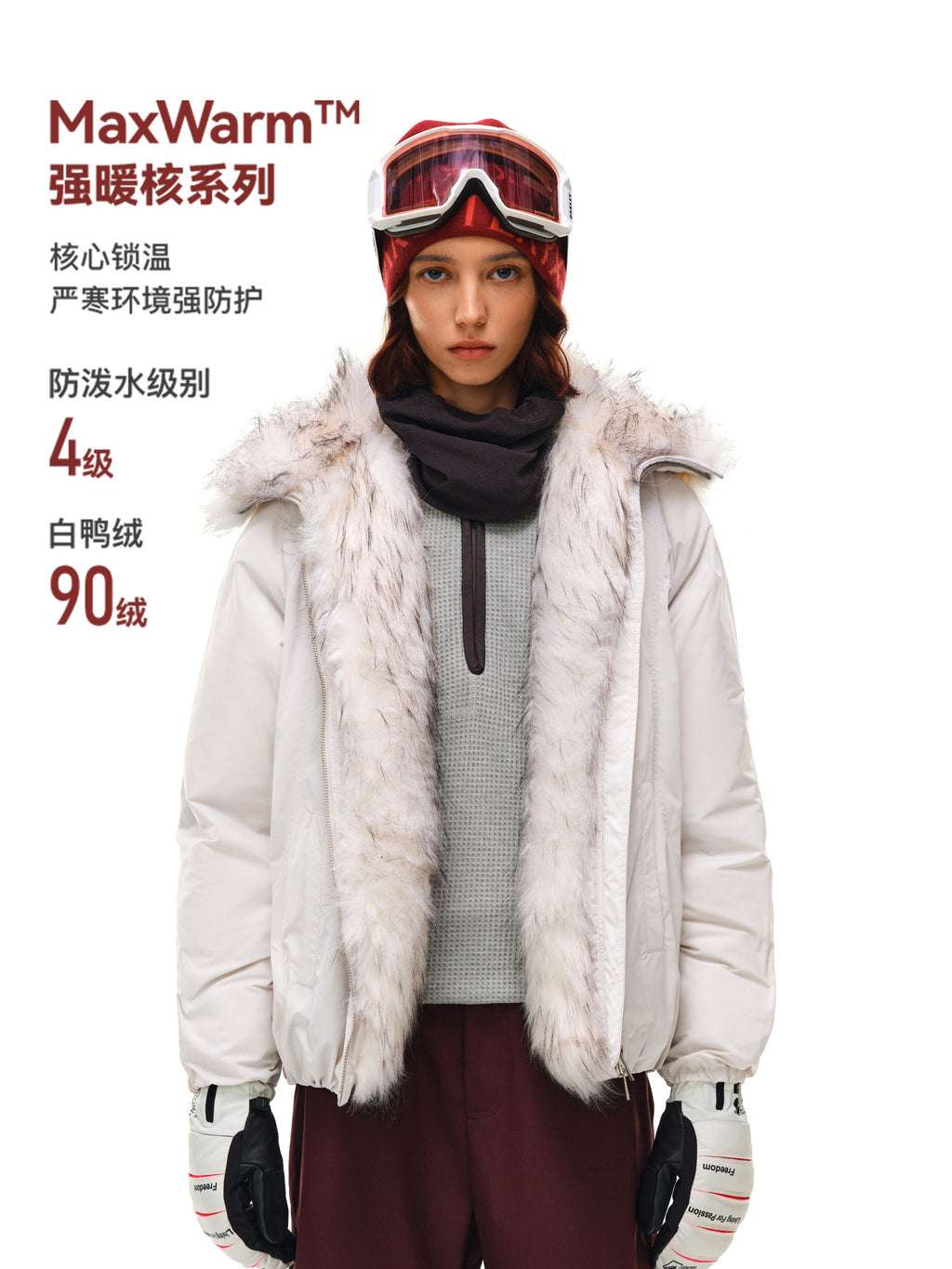 FPA Structured Fur Collar Down Jacket 2026 New Winter Design Premium Warm Couple Down Coat