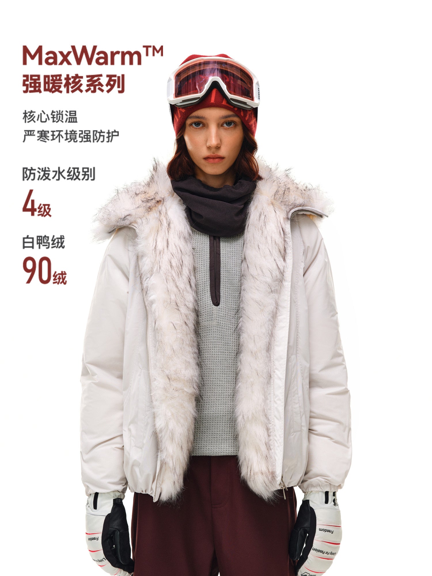 FPA Structured Fur Collar Down Jacket 2026 New Winter Design Premium Warm Couple Down Coat