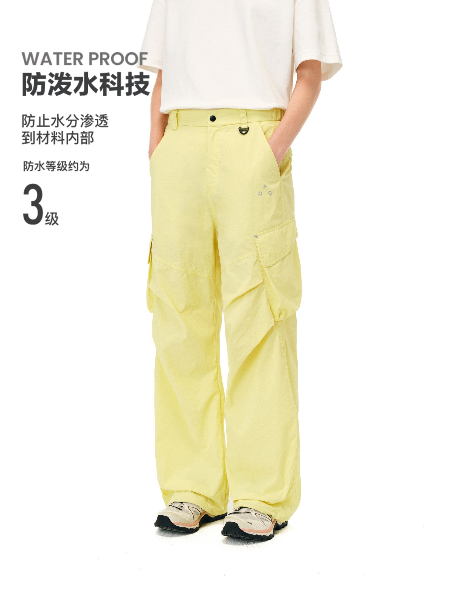 FPA Outdoor Water-Repellent Cargo Pants with Hidden Pockets and 3D Slanted Pockets, Chinese Streetwear Loose Fit Techwear Long Pants for Men