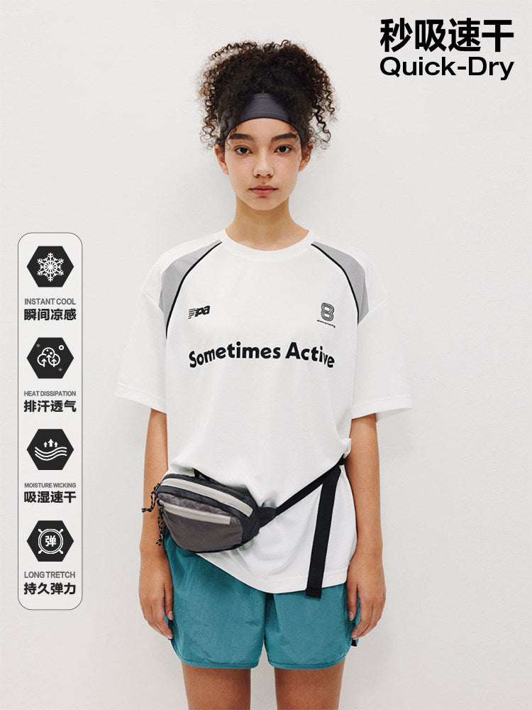 FPA Quick-Dry Breathable Mesh Sports Short Sleeve T-Shirt - Summer Chinese Streetwear Loose Round Neck Casual Fitness Tee for Men