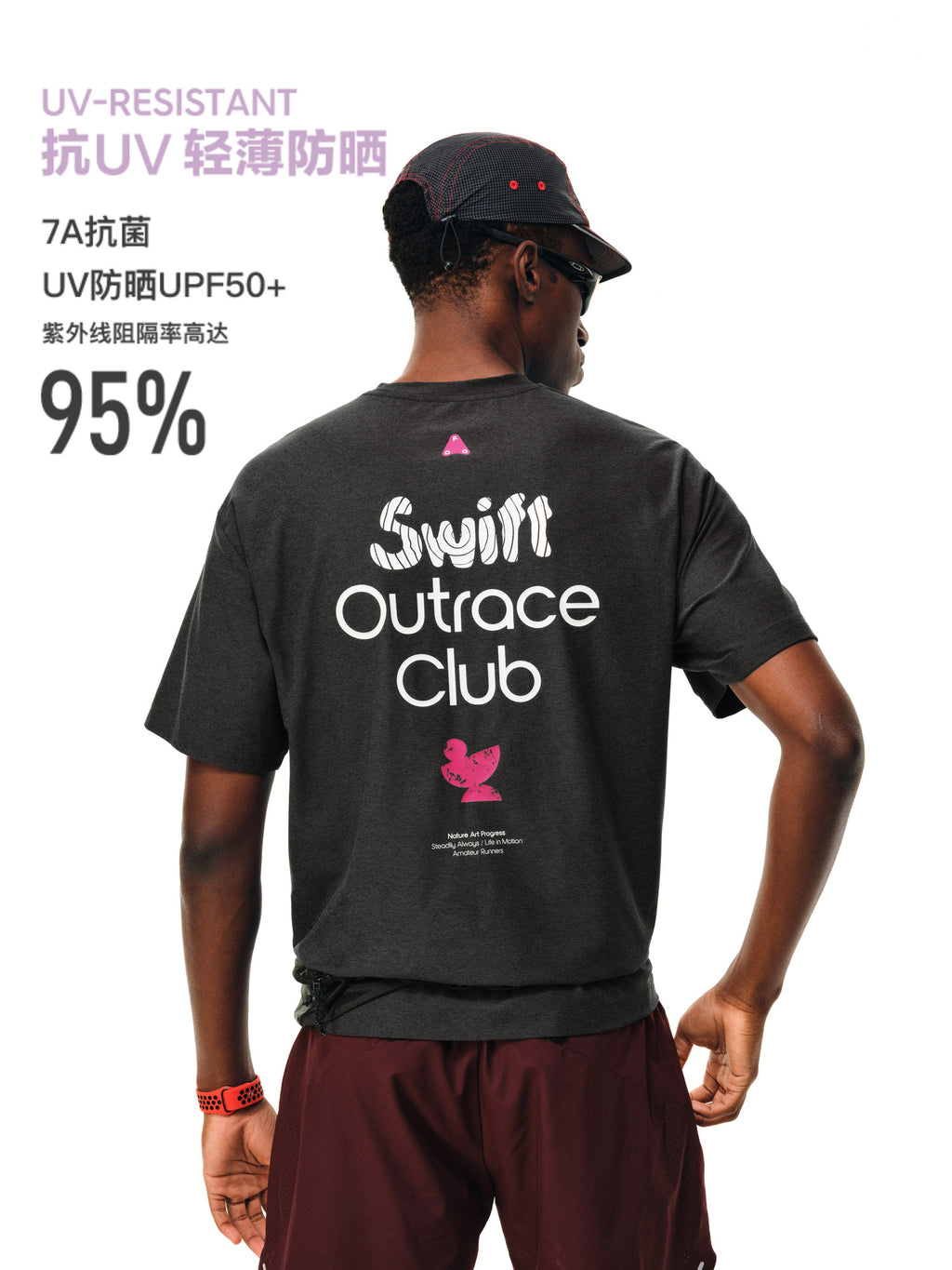 FPA Sports Slogan Graphic Short Sleeve T-Shirt - Summer Crew Neck Outdoor Sun Protection Couple Matching Lightweight Tee for Men