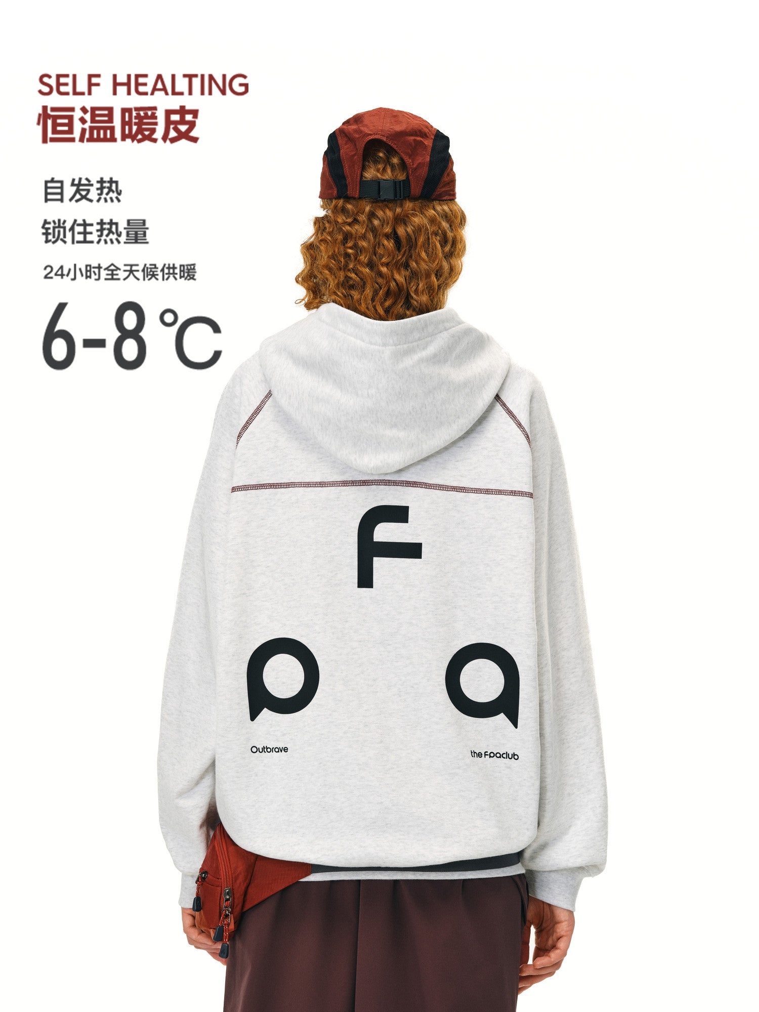 FPA Warm Fleece Hooded Sweatshirt for Couples – Loose Fit, Heavyweight Streetwear Pullover for Spring and Autumn