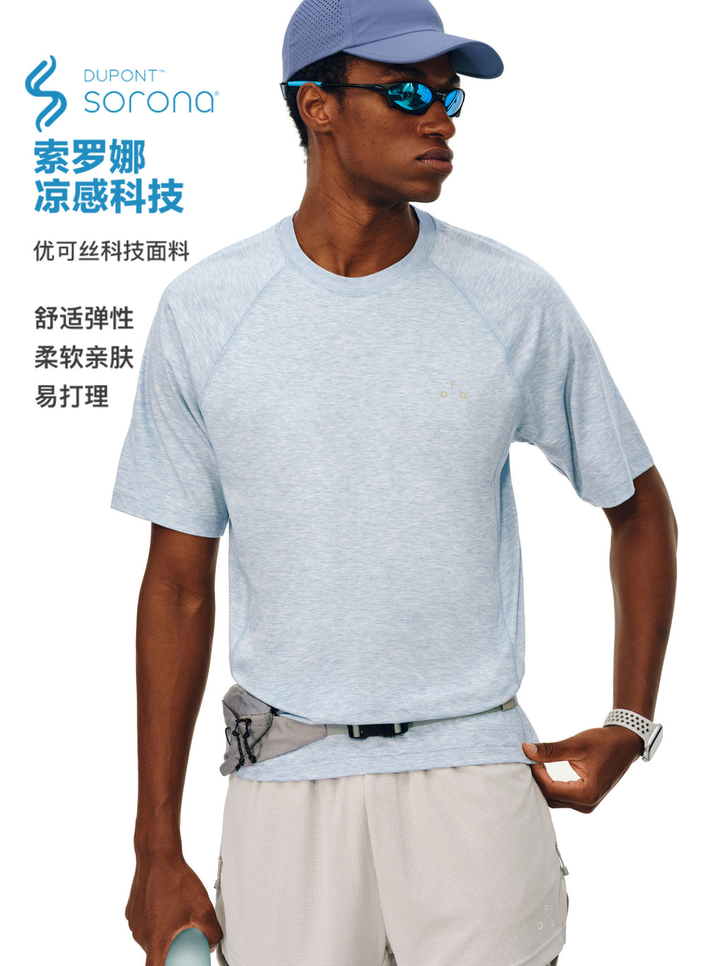 FPA Skin-Friendly Coolmax Wrinkle-Resistant Athletic Short Sleeve T-Shirt – Summer Cooling Casual Crew Neck Unisex Half Sleeve Tee