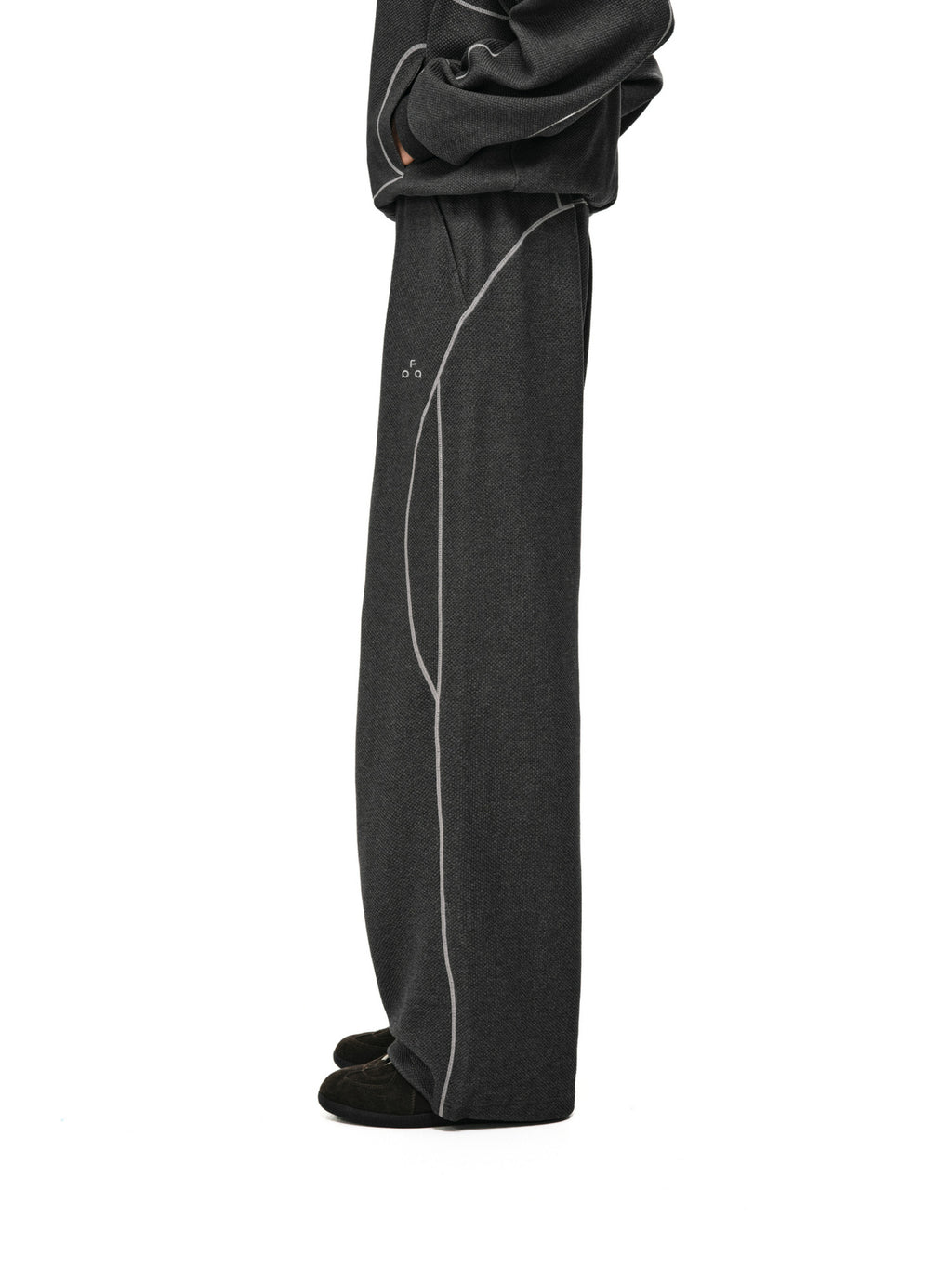 FPA Checkered Texture Hasso Sweatpants – Loose Straight-Leg Contrast Color Couple Casual Long Pants for Spring/Autumn