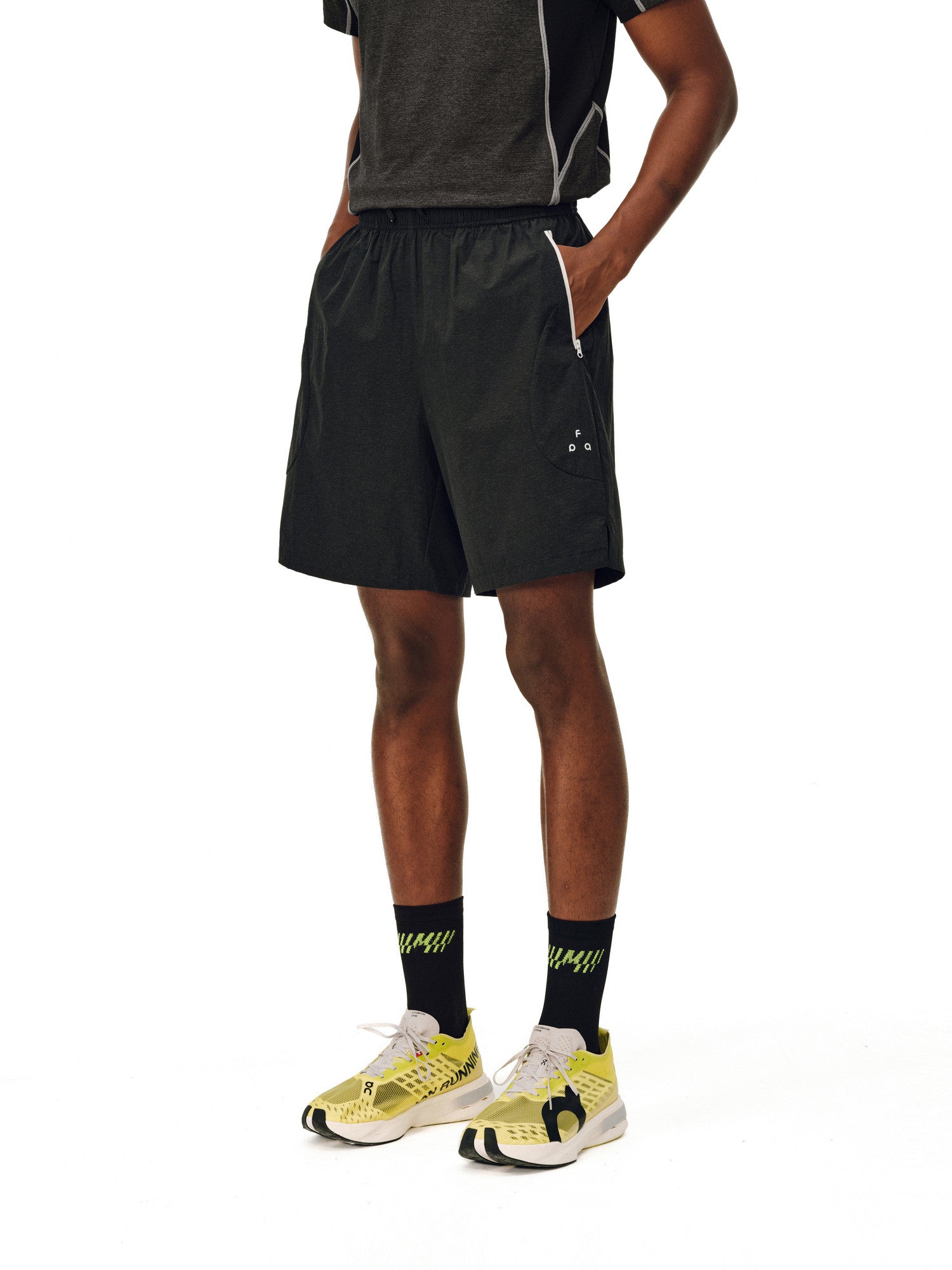 FPA Color-Block Athletic Shorts with Curved Training Design – Lightweight Outdoor Fitness Shorts for Couples, Summer Casual Pants for Men