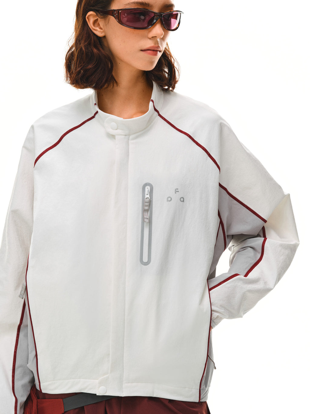 FPA Sports Color-Block Contrast Stitch Panel Jacket