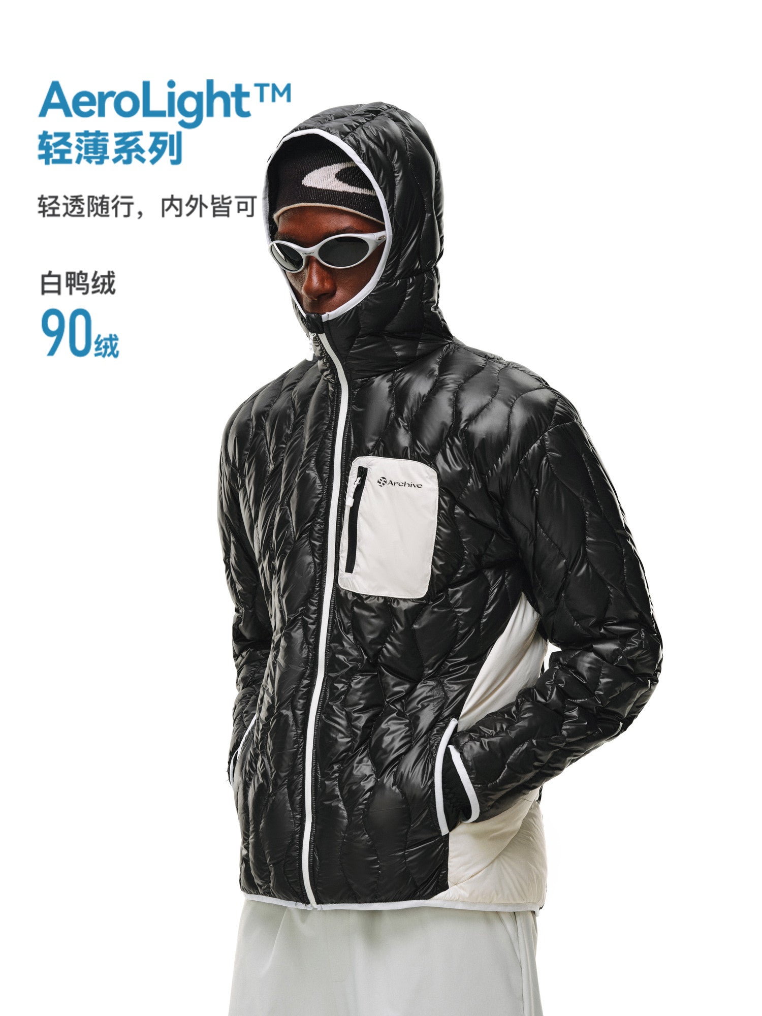 FPA Gourd Pattern Color-Block Down Jacket 2026 New Design High-End Warm Hooded Down Coat for Men
