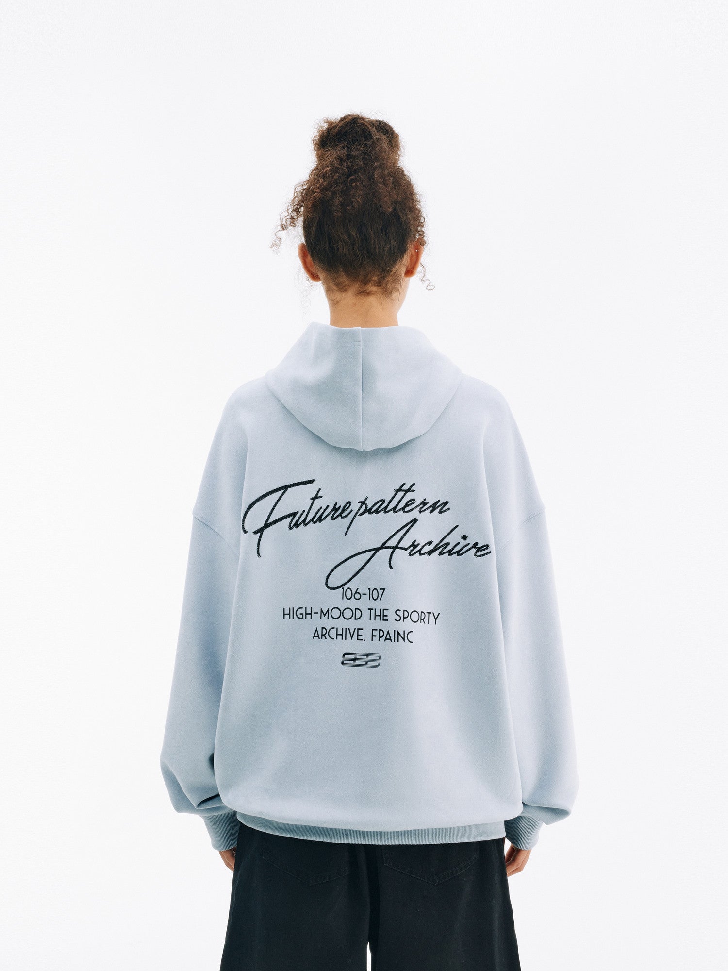 FPA Printed & Embroidered Suede Hoodie – Streetwear Unisex Heavyweight Pullover for Fall, Couple Style