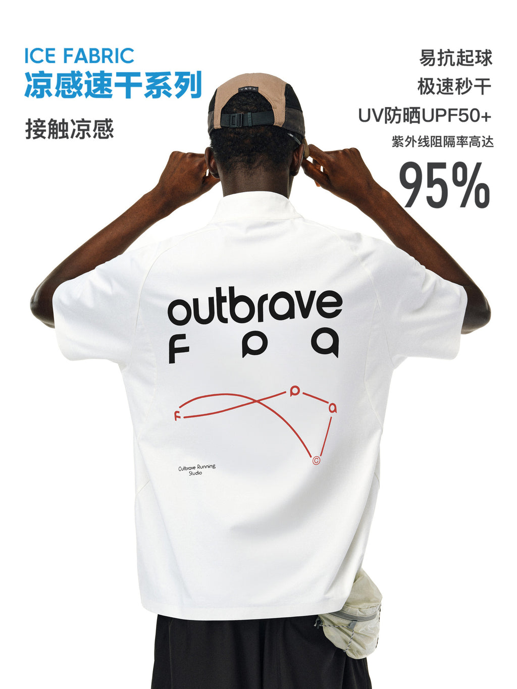 FPA Quick-Dry Cool Feel UPF50+ Sun Protection Half-Zip Cycling Jersey Summer Outdoor Semi-High Collar Couple Short Sleeve T-Shirt