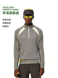 FPA Color-Block Stitch Half-Zip Long-Sleeve Autumn Wool Outdoor Half-Turtleneck Unisex T-Shirt