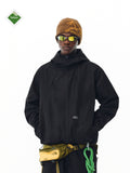 FPA Outdoor Three-Proof Double-Zip Hooded Structured Shell Jacket, Chinese Streetwear Sports Windbreaker for Men