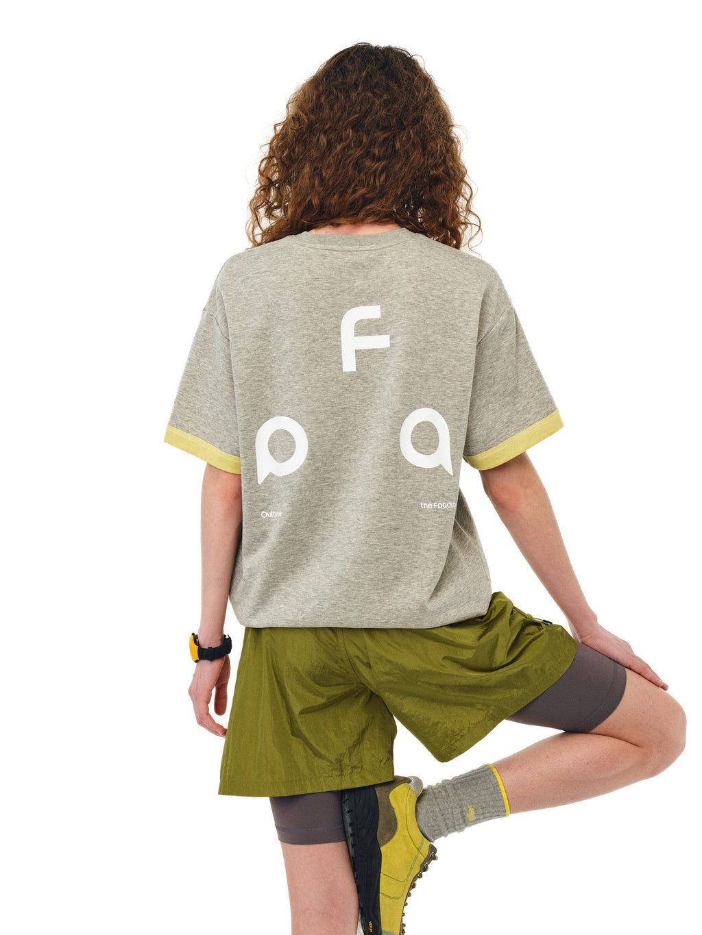 FPA Sports Triangle Logo Two-Tone Short Sleeve T-Shirt, Chinese Streetwear Loose Fit Round Neck Printed Half Sleeve Couple Summer Tee