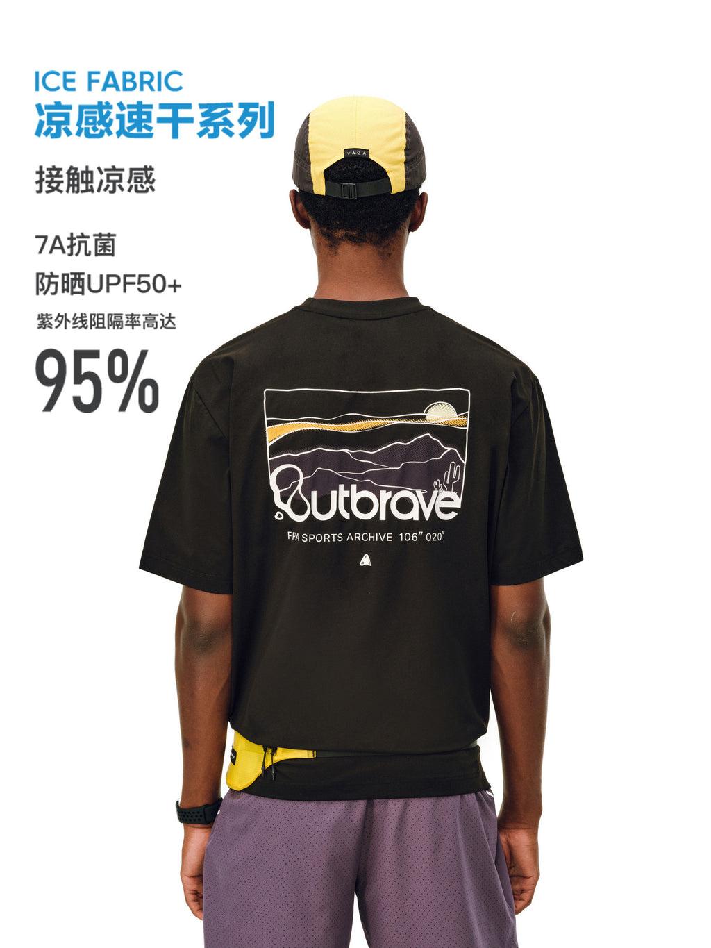 FPA Moisture-Wicking Cool-Touch 7A Antibacterial Outdoor Short-Sleeve T-Shirt, Summer Crew Neck Casual Couple Sports Tee