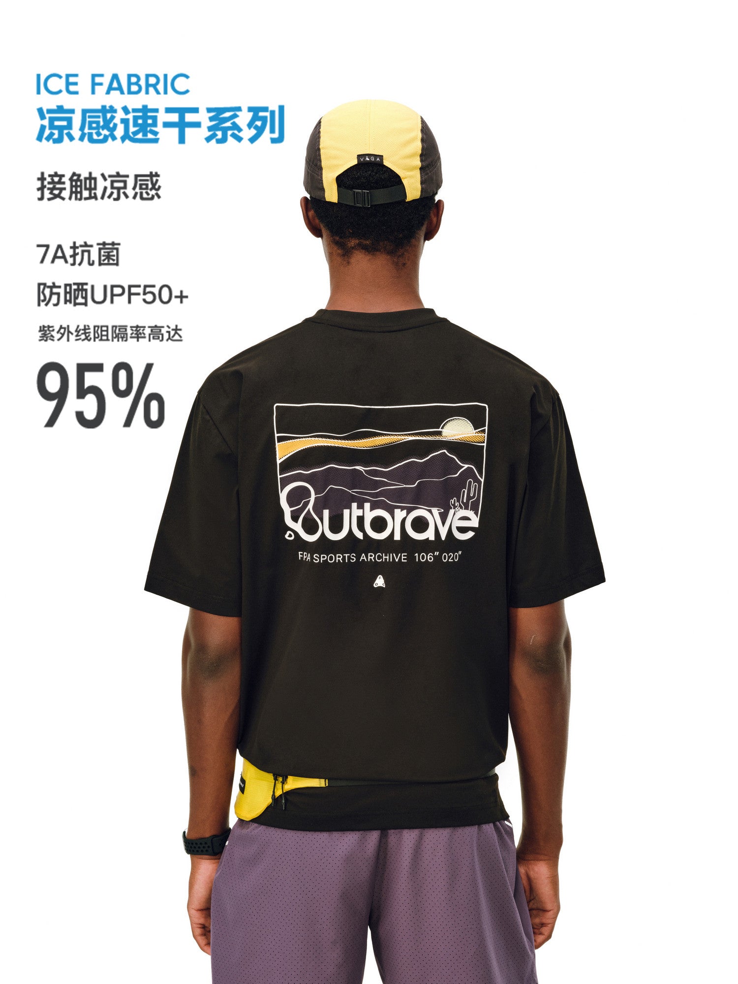 FPA Moisture-Wicking Cool-Touch 7A Antibacterial Outdoor Short-Sleeve T-Shirt, Summer Crew Neck Casual Couple Sports Tee